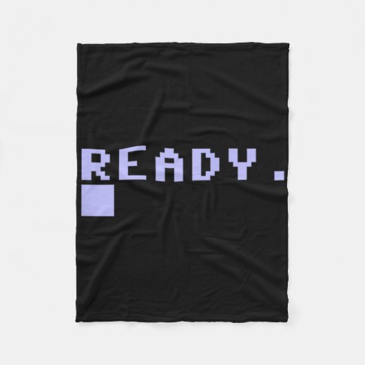 Klaar C64-thuiscomputer 80's Retro-gamer-coderings Fleece Deken (Voorkant)