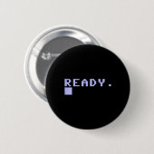 Klaar C64-thuiscomputer 80's Retro-gamer-coderings Ronde Button 5,7 Cm (Voorkant /achterkant)