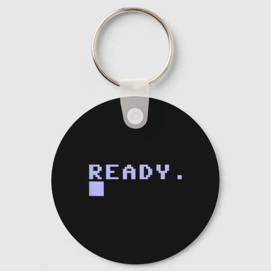 Klaar C64-thuiscomputer 80's Retro-gamer-coderings Sleutelhanger (Voorkant)