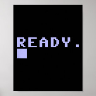 Klaar C64-thuiscomputer 80's Retro-gamercodeerder- Poster