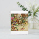 Klaar de Elf van de kerstman Zijn Ar en Rendier Feestdagenkaart (Staand voorkant)