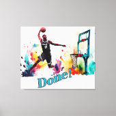Klaar: de ultieme slamdunk basketbaltrend canvas afdruk (Voorkant)