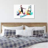 Klaar: de ultieme slamdunk basketbaltrend canvas afdruk (Insitu (Slaapkamer))