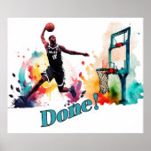 Klaar: de ultieme slamdunk basketbaltrend poster (Voorkant)