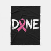 Klaar Einde van Chemo Laatste Dag Straling Overlev Fleece Deken (Voorkant)