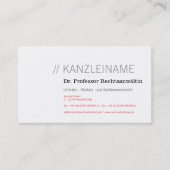Klaar en dominant visitekaartje (Voorkant)