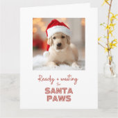 Klaar en wachtend op Kerstman - Kerstcadeau voor h Kaart (Gele Bloem)