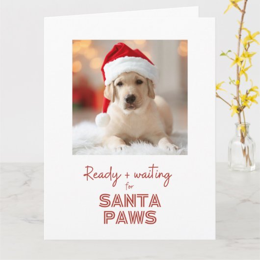 Klaar en wachtend op Kerstman - Kerstcadeau voor h Kaart (Gele Bloem)