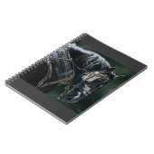 Klaar en witte zwarte Percheron Draft Horse Notitieboek (Linkerzijde)