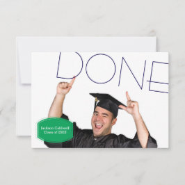 Klaar Foto - 3x5 diploma-uitnodiging Kaart