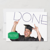 Klaar Foto - Diploma Uitnodiging Feestje (Voorkant)