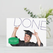 Klaar Foto - Diploma Uitnodiging Feestje (Staand voorkant)