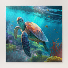 Klaar gemaakte Turtle Jigsaw Puzzle - Gewoon toevo Legpuzzel