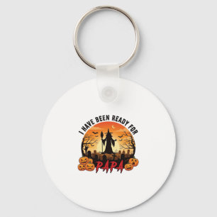 Klaar geweest papa Halloween heks pompoenen graf Sleutelhanger
