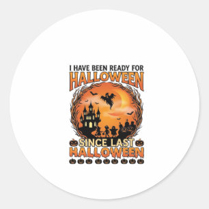 Klaar Halloween Sinds Laatste Geheime Kasteel Gees Ronde Sticker