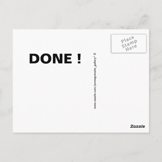 Klaar is beter dan perfect briefkaart (Achterkant)