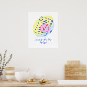 Klaar is beter dan perfectie - Motivatie post Poster (Keuken)