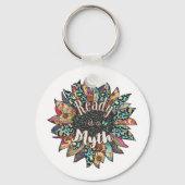 Klaar is een mythe Zonnebloem Sleutelhanger | Boho (Voorkant)