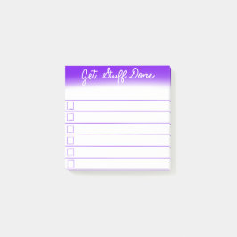 "Klaar krijgen" Aan de controlelijst achteraf aant Post-it® Notes