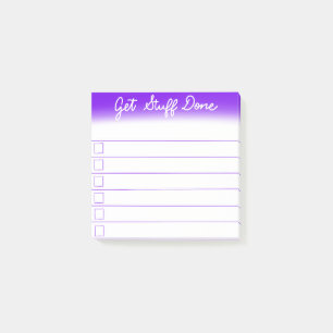 "Klaar krijgen" Aan de controlelijst achteraf aant Post-it® Notes