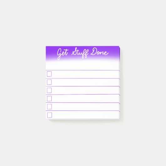 "Klaar krijgen" Aan de controlelijst achteraf aant Post-it® Notes (Voorkant)