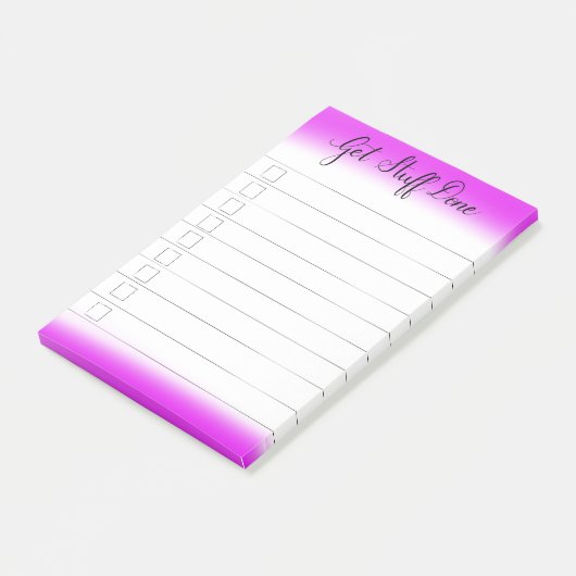 "Klaar krijgen" Aan de controlelijst achteraf aant Post-it® Notes (Schuin)