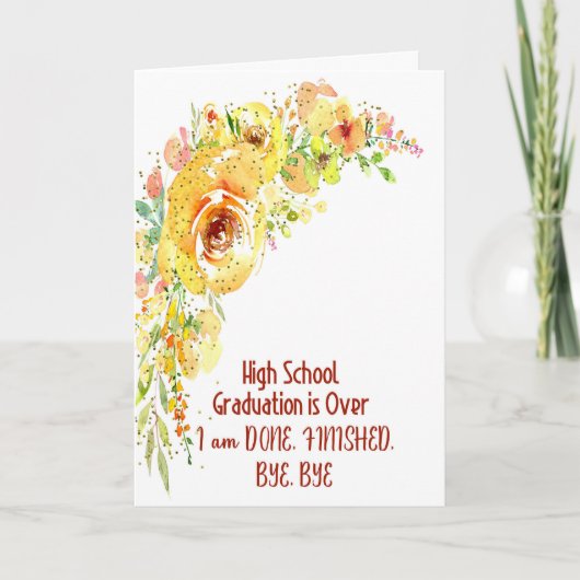 Klaar met een andere soort dank aan de middelbare bedankkaart (Voorkant)