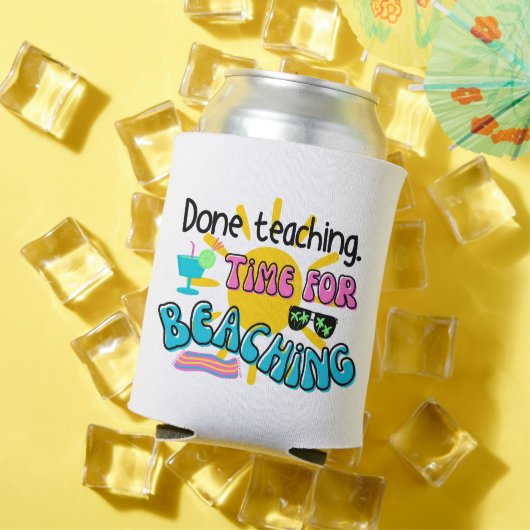 Klaar met lesgeven. Tijd voor strandend met zonnes Blikjeskoeler (Insitu Zomer)