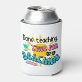 Klaar met lesgeven. Tijd voor strandend met zonnes Blikjeskoeler (Blikje Voorkant)