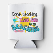 Klaar met lesgeven. Tijd voor strandend met zonnes Blikjeskoeler (Voorkant)