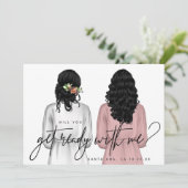 Klaar met mij? Meisjes in badjassen kaart (Staand voorkant)