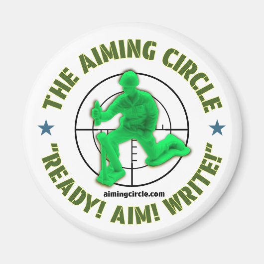 "Klaar! Mik! Schrijf!" magneet (Voorkant)