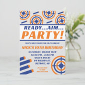 Klaar, mikken, feesten! Nerf Pistool thema verjaar Kaart (Staand voorkant)