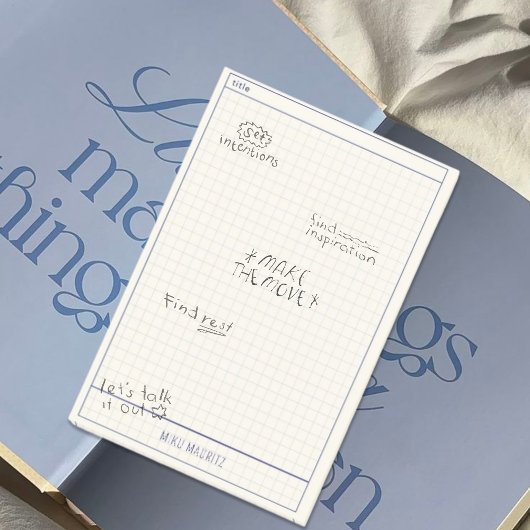 Klaar Minimaal Raster Aangepaste Naam Kladblok Post-it® Notes