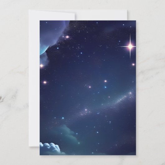 Klaar Natuur Galaxy Mystical Sterrennacht Sweet 16 Kaart (Achterkant)