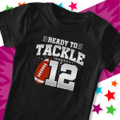 Klaar om 12 Football Party 12th Birthday aan te pa T-shirt