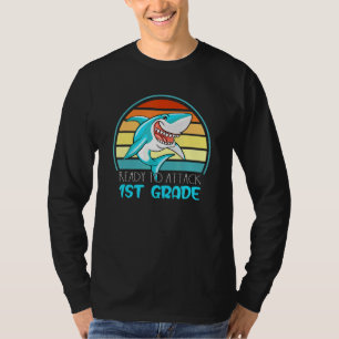 Klaar om 1e klas ViTire Retro Shark aan te vallen T-shirt