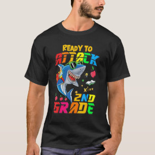 Klaar om 2e Grade haai terug te vallen naar school T-shirt