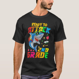 Klaar om 2e Grade haai terug te vallen naar school T-shirt