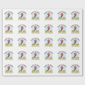 Klaar om 2e klas Football Fantasy Rugby aan te pak Cadeaupapier (Vlak)