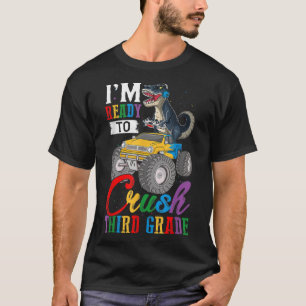 Klaar om 3de klasse T Rex Monster Truck terug te g T-shirt