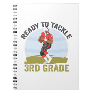 Klaar om 3e leerjaar rugby fantasy voetbal aan te  notitieboek