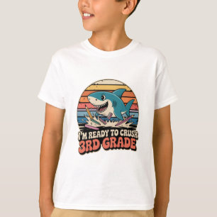 Klaar om 3rd Grade Retro Shark Splash te verplette T-shirt