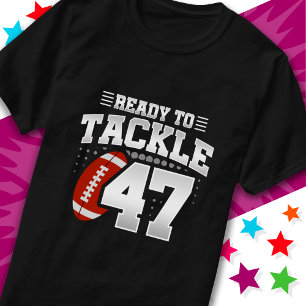Klaar om 47 Football Party 47th Birthday aan te pa T-shirt