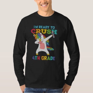 Klaar om 4e klas te verpletteren Eenhoorn Terug na T-shirt