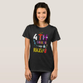 Klaar om 4e klas Vierde Leraar Kinder terug te roc T-shirt (Voorkant volledig)