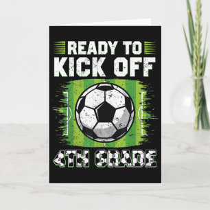 Klaar om 4e klas voetbal te starten eerste dag van kaart