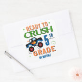 Klaar om 5e Graad te verpletteren Vierkante Sticker (Envelop)