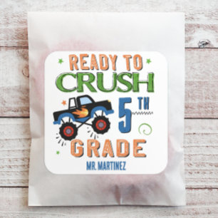 Klaar om 5e Graad te verpletteren Vierkante Sticker