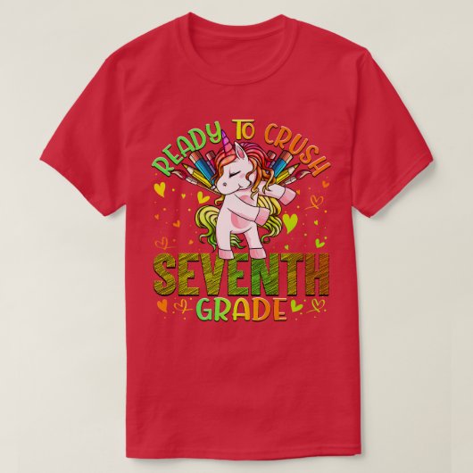 Klaar om 7e graad terug te brengen naar school t-shirt (Design voorkant)